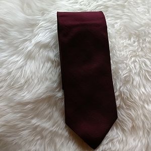 Elizabeth Nell Big & Tall Maroon 100% Silk Tie